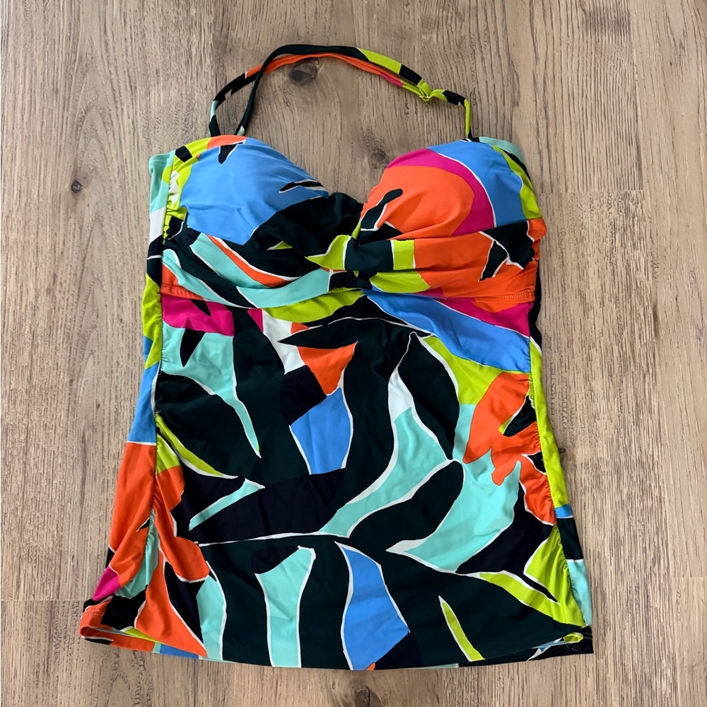 Anne Cole Womens' Multicolor Tropical Print Tankini Top